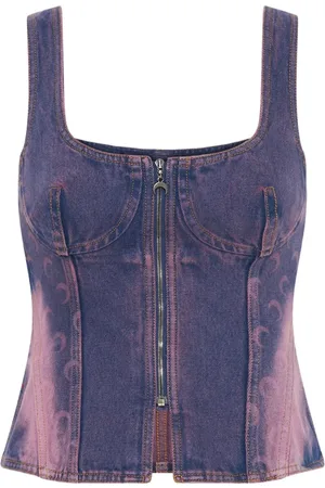Marine Serre Top denim Moon Laser