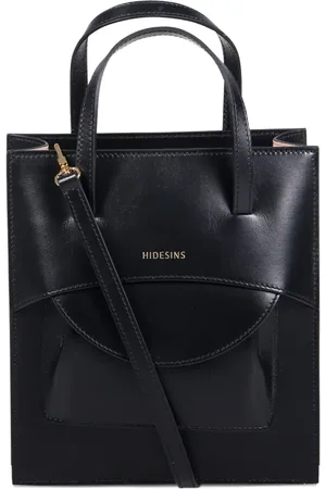 Hidesins Borsa tote in pelle con logo