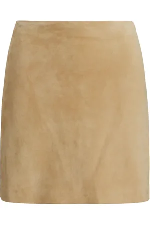 Ralph Lauren Minigonna Carreen in pelle scamosciata