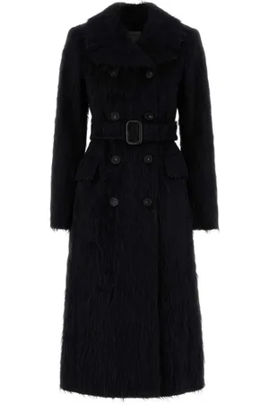 Sportmax Cappotto Modico in pelliccia sintetica con cintura