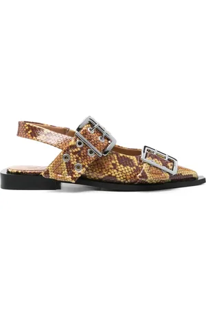 Ganni Ballerine con stampa animalier