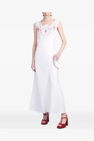 HOLY CAFTAN Abito midi con ricamo
