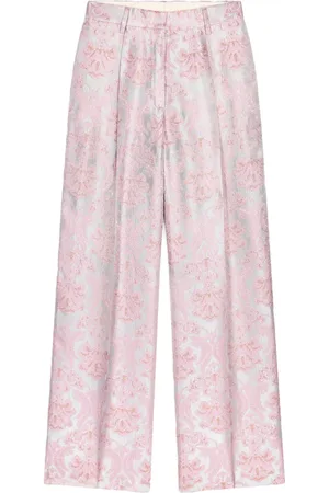 DRIES VAN NOTEN Pantaloni con motivo jacquard
