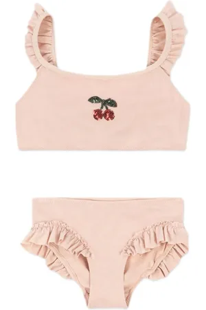 Konges Sløjd Set bikini con logo ricamato