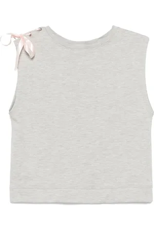 Repetto Top smanicato con nastro