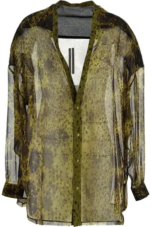 Rick Owens Camicia semi trasparente in seta