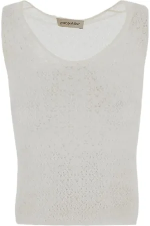 GENTRYPORTOFINO Top in maglia traforata
