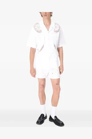 Marine Serre Camicia bowling in lino