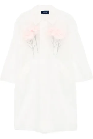 Simone Rocha Cappotto con inserto garofani