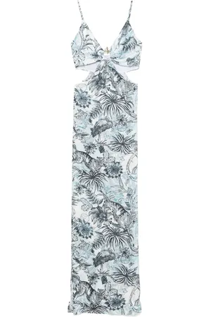 Roberto Cavalli Abito lungo Raso VI Strange