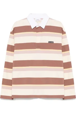 Maison Kitsuné Polo a righe a maniche lunghe