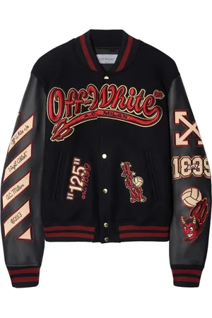 OFF-WHITE . Giacca varsity Milan con applicazione