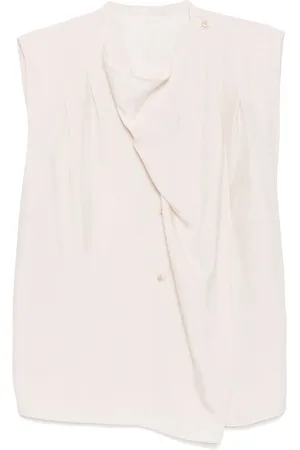 Less Blusa smanicata in seta