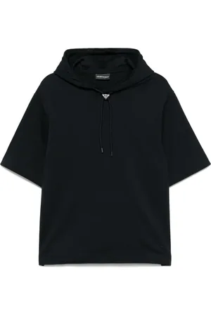 Emporio Armani Felpa con cappuccio e maniche corte