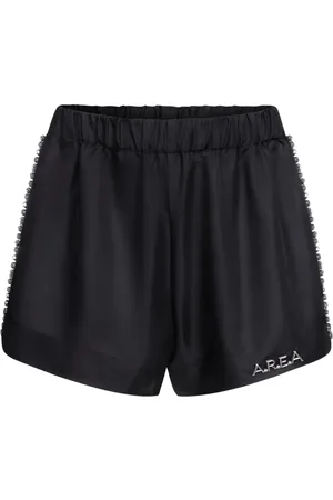 AREA Shorts sportivi con cristalli