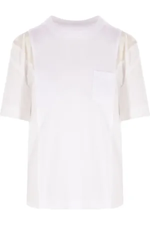 SACAI T-shirt con design a inserti