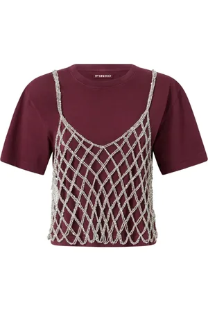 Pinko T-shirt con strato in rete