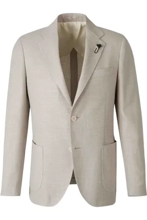 LARDINI Blazer con trama basket