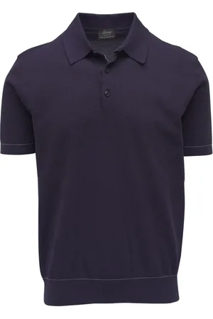 BRIONI Polo in cotone con ricamo logo