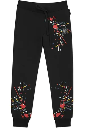 Philipp Plein Pantaloni affusolati con stampa effetto vernice
