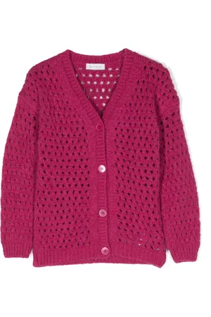 MONNALISA Cardigan traforato con applicazione