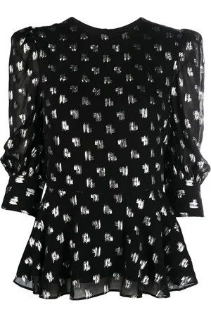 Karl Lagerfeld Blusa svasata con monogramma