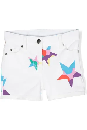 Stella McCartney Shorts denim con stampa
