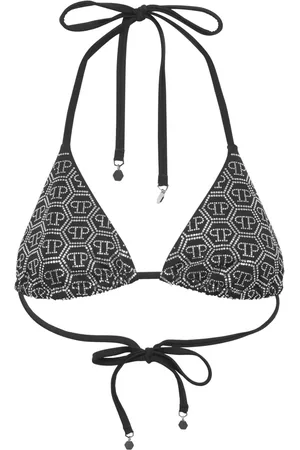 Philipp Plein Top reggiseno a triangolo con strass