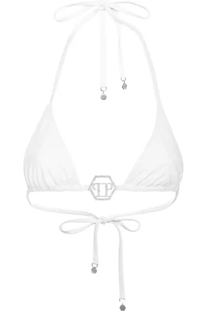 Philipp Plein Top bikini a triangolo Crystal Hexagon