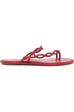 RENE CAOVILLA Sandali slides con strass