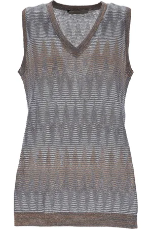 D.EXTERIOR Top smanicato con scollo a V