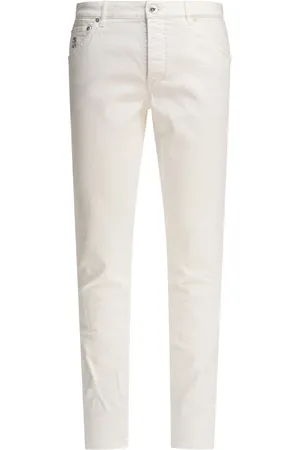 Brunello Cucinelli Pantaloni con applicazione logo