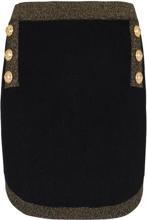 Balmain Minigonna in maglia con bottoni