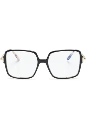 Tom Ford Occhiali squadrati con effetto tartarugato