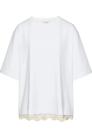 MAGDA BUTRYM T-shirt con orlo di pizzo