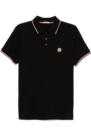Moncler Polo in cotone con ricamo logo