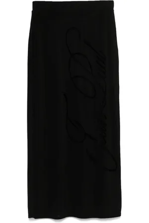 Jean Paul Gaultier Gonna midi con logo