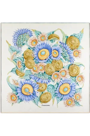 Salvatore Ferragamo Foulard in seta con stampa Sunflower