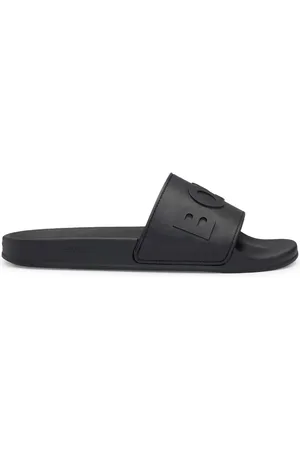 HUGO BOSS Sandali slides con logo goffrato