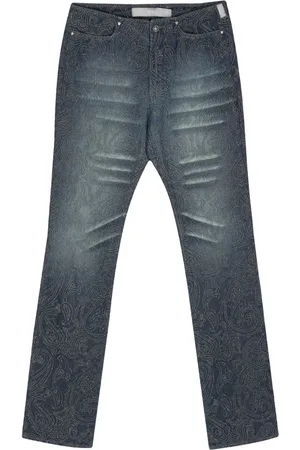 VERSACE Jeans dritti con strass anni 2000