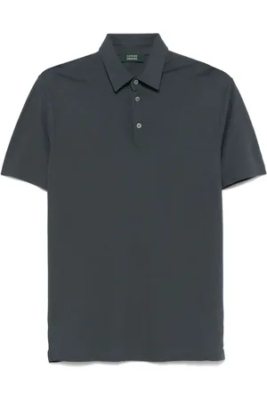 ZANONE Polo in cotone con ricamo logo