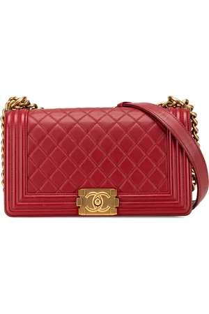 CHANEL Borsa a tracolla Old Boy Flap media in pelle di agnello 2014