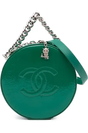 CHANEL Borsa a tracolla Round As Earth con finitura lucida 2018-2019
