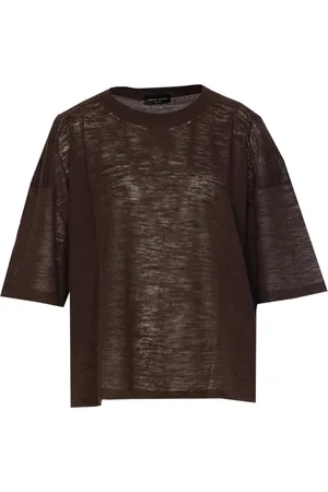 Roberto Collina Top in maglia effetto m??lange