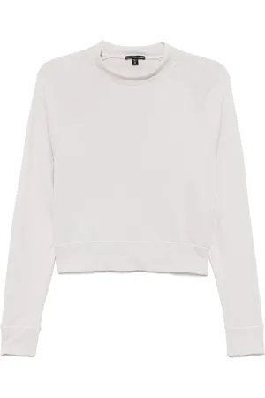 James Perse T-shirt crop in felpa leggera