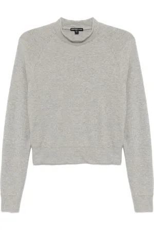 James Perse T-shirt crop in felpa leggera