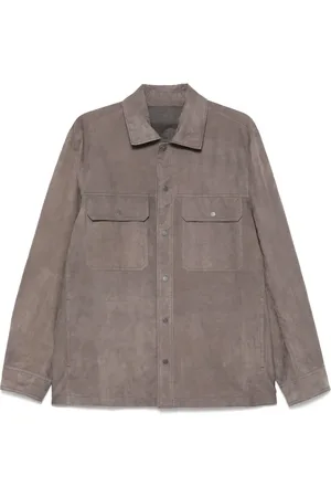 SALVATORE SANTORO Camicia in pelle scamosciata