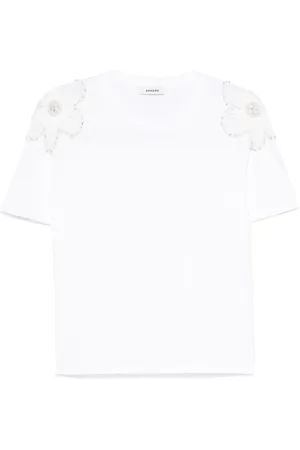 Sandro T-shirt con applicazione a fiori