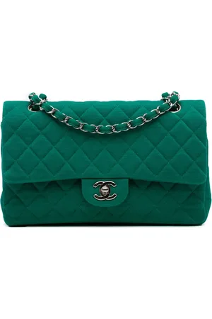 CHANEL Borsa a spalla Classic Double Flap media in jersey 2014