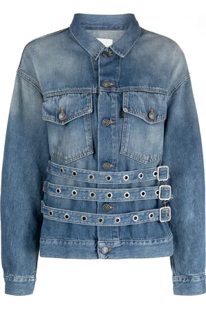 haikure Giacca denim con cintura